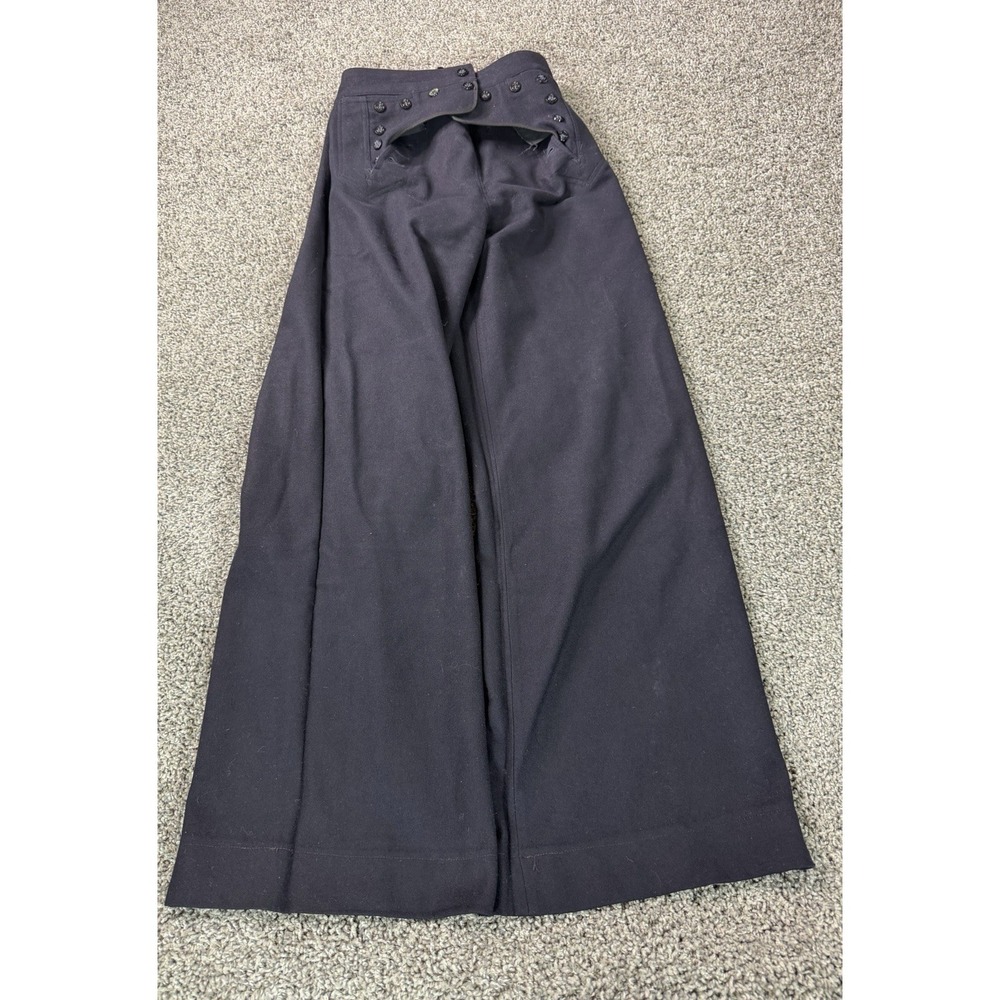 Vintage US Navy Cracker Jack Wool Sailor Bell Bottom Pants Size 28 Blue